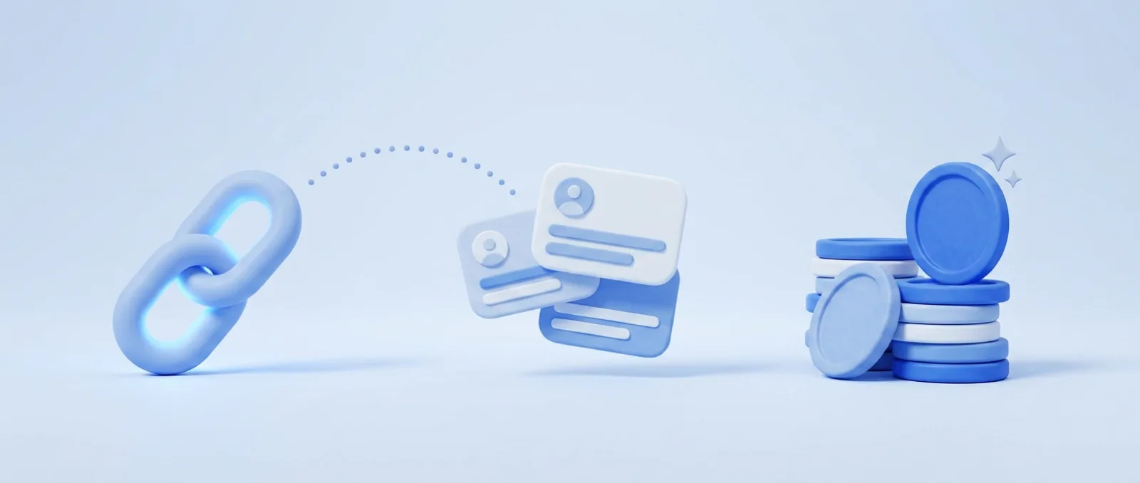 A referral link reaching agency profiles and turning into stacked commission coins